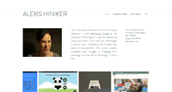 Desktop Screenshot of alexishiniker.com