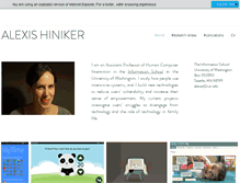 Tablet Screenshot of alexishiniker.com